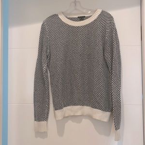 Theory Navy and White Sweater